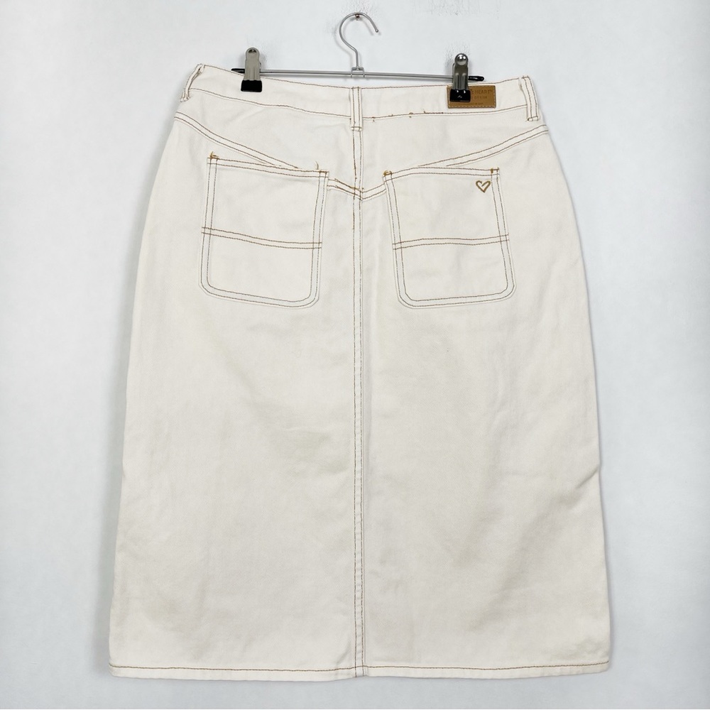 Velvet Heart Cream Tessia Denim Pencil Skirt Size 28 - Picture 5 of 12